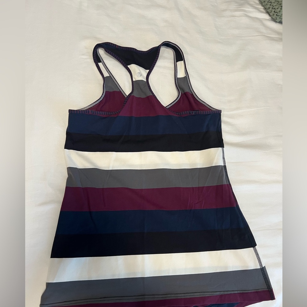 Lululemon Striped Racerback Tank Top